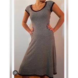 Zara Stripped Fit And Flare Dress